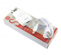 Emy MY-A101 5V/1A, White + кабель Apple