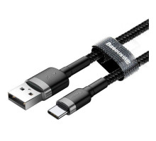 Type-C USB-> Baseus Cafule (CATKLF-BG1) сіро-чорний 1m