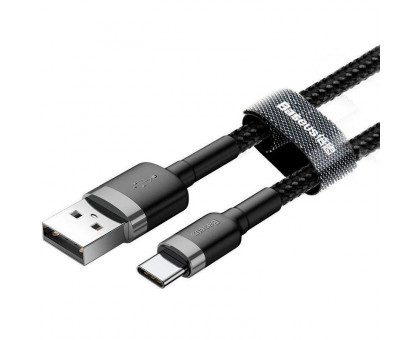 Type-C USB-> Baseus Cafule (CATKLF-CG1) сіро-чорний 2m