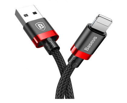 Apple Lightning Baseus Cafule (CALKLF-C19) червоно-чорний 2m