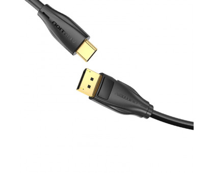 DisplayPort - DisplayPort 1m Vention v1.4  чорний, 8K 60 Hz, 4K 144Hz, 2K 165Hz, 1080P 240Hz (HCCBH)