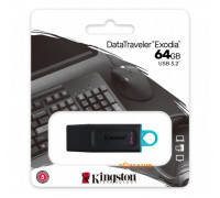 Kingston 64 GB USB 3.2 DataTraveler Exodia Black (DTX/64GB) Пластик