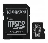 Kingston 32Gb Canvas Select Plus A1 V10 UHS-I U1 microSDHC Class 10, R:up to 100 Mb/s;W:10 Mb/s, SD адаптер (SDCS2/32GB)