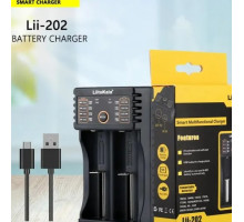 Liitokala Lii-202 18650 1.2V 3.7V 3.2V AA/AAA 26650 10440 16340 21700 20700 14500 18490 NiMH Lithium Battery Smart Charger TypeC
