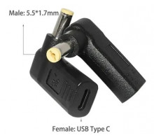 Перехідник PD (Power Delivery) тригер 18-20v Type-C (female) (max 5a, 100w) на 5.5x1.7mm з USB Type-C (Female) Power Delivery PD