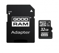 GoodRam 32 GB UHS-I U1 microSDHC Class 10, R:up to 100 Mb/s;W:up to 15 Mb/s, SD адаптер (M1AA-0320R12)