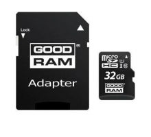 GoodRam 32 GB UHS-I U1 microSDHC Class 10, R:up to 100 Mb/s;W:up to 15 Mb/s, SD адаптер (M1AA-0320R12)