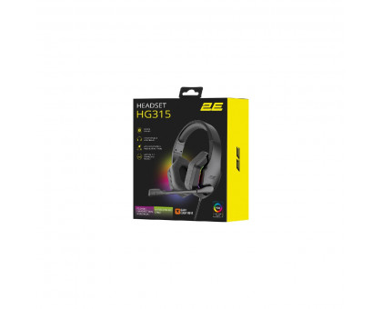 2E GAMING HG315 RGB Black (повнорозмірні закриті, дротові USB, 100-10000/20000 Hz, 32 Ω, 112 dB, Ø 50 mm, мікрофон , довжина каб