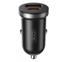 Авто зарядка XO CC56 30W Mini Car Charger Type-C PD + USB-A (Чорний)