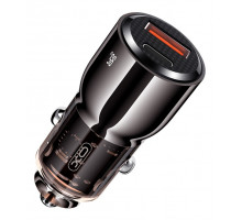 Авто зарядка XO CC58 95W Car Charger Type-C PD 65W + USB-A 30W (Сірий)