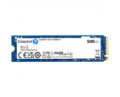 Kingston 500 GB NV3 PCI-E 4.0 x4 (SNV3S/500G) (M.2 Type 2280, Тип NAND: 3D QLC, 3000 Mbps/5000 Mbps) SSD