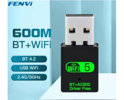 FENVI 600Mbps USB WiFi Bluetooth Adapter 2in1 Dongle Dual Band 2.4G 5GHz