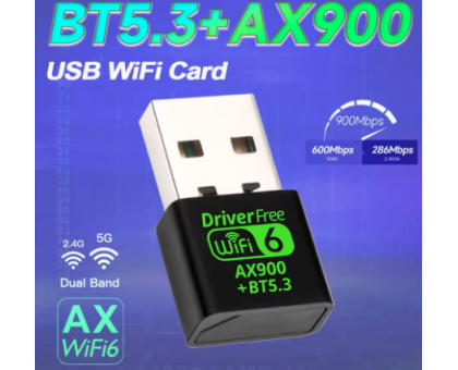 AX900 USB WiFi 6+Bluetooth 5.3 Adapter Dual Band 2.4G+5GHz USB WiFi Network Wireless Wlan Receiver DRIVER FREE