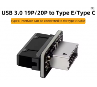 Перехідник USB 3.0 20Pin/19P Internal Header to Type E Adapter Connector USB 3.1 20 Pin Converter for Type C Front Panel Motherb