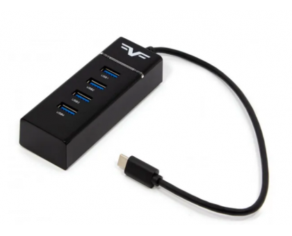 USB хаб Frime (1х3.0&3x2.0) Type-C Black (FH-20060)