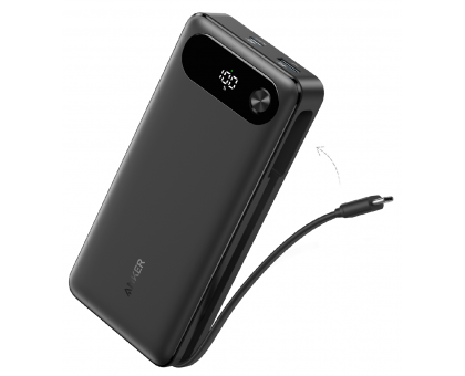 Павербанк ANKER PowerCore - 20000 mAh 87W(65+22) PD Built-In USB-C Cable (Чорний)