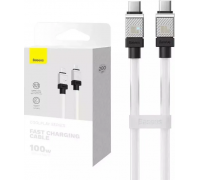 Кабель Type-C 2.0 m Baseus CoolPlay Series Fast Charging (CAKW000302) білий (коробка) (USB Type-C->USB Type-C, вилка-вилка)