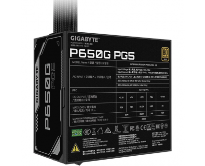 Gigabyte GP-P650G 650W PG5 12pin ATX3.1 80Plus Gold