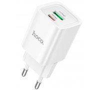 Мережевий ЗП HOCO C149A Charm White (6942007630337) Швидка зарядка QC 3.0, PD 3.0, PPS, AFC, FCP, SCP 1*USB + 1*USB Type-C/2.5 A