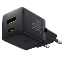 Мережевий ЗП Baseus Palm C+U 30W Black (P1011160A113-00) Швидка зарядка PD 3.0, QC 3.0 1*USB + 1*USB Type-C/3 A/5 - 12 V