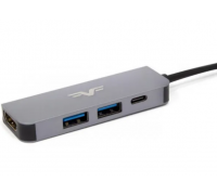 USB-хаб Type-C Frime 4-в-1 USB3.0, USB2.0, PD, HDMI Space Grey (FH-4in1.201HP)