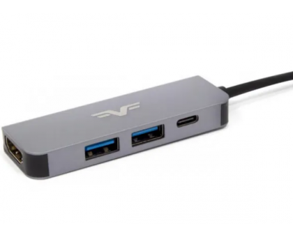 USB-хаб Type-C Frime 4-в-1 USB3.0, USB2.0, PD, HDMI Space Grey (FH-4in1.201HP)