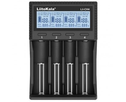ЗП унівесальний Liitokala Lii-CH4, 4 канала,LCD дисплей, підтримка Li-ion, Ni-MH и Ni-Cd AA (R6), ААA (R03), AAAA USB TypeC