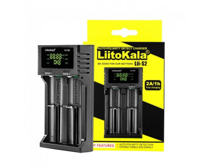 ЗП універсальний Liitokala Lii-S2, 2 канала,LCD дисплей, підтримка Li-ion, Ni-MH и Ni-Cd AA (R6), ААA (R03), AAAA, microUSB