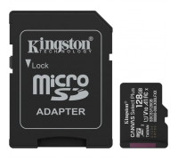 Kingston 128Gb MicroSDXC UHS-I Class 10 Canvas Select Plus R150MB/s + SD-адаптер (SDCS3/128GB)
