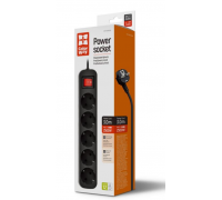 Фільтр живлення СolorWay (CW-PSEA53BK) 5 розеток, 3м, Black