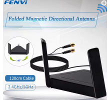 Антена FENVI Antenna Cable Dual Band 2.4G/5GHz For PCI-E Desktop WiFi Adapter RP SMA External Rotating Magnet Antenna for AX210