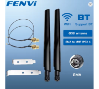 Антена FENVI 2PcsX6Dbi Antenna Set AX210 NGFF M.2 WiFi Card 2.4/5GHz Dual Band MHF4 Extension Cable To WiFi RP-SMA For AX210/AX2