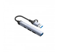 USB-хаб СolorWay USB Type-A/USB Type-C 4-в-1 (CW-HUB06)