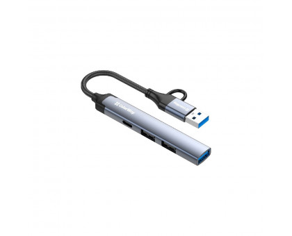 USB-хаб СolorWay USB Type-A/USB Type-C 4-в-1 (CW-HUB06)