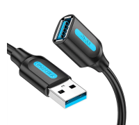 AM/AF USB 1.5m подовжувач USB 3.0 Vention  5 Гбіт/с чорний CBHBF