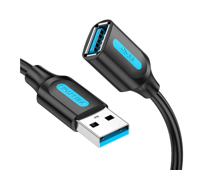 AM/AF USB 1m подовжувач USB 3.0 Vention  5 Гбіт/с чорний CBHBF