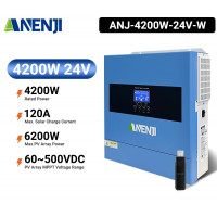 Гібридний інвертор Anenji 4200W 24V ANJ-4200W-24V-W (4200VA/4200W, Max CH 120A, AC 120) Wi-Fi