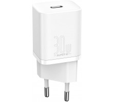Мережевий ЗП Baseus Super Si 30W White (CCSUP-J02) Швидка зарядка PD 3.0 1*USB Type-C/3 A/5 - 20 V