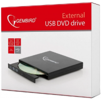 Gembird DVD-RW DVD-USB-02 (DVD-USB-02) Black, Зовнішній, USB 2.0