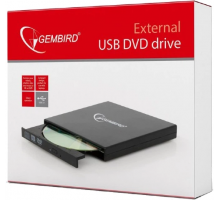 Gembird DVD-RW DVD-USB-02 (DVD-USB-02) Black, Зовнішній, USB 2.0